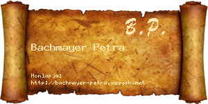 Bachmayer Petra névjegykártya